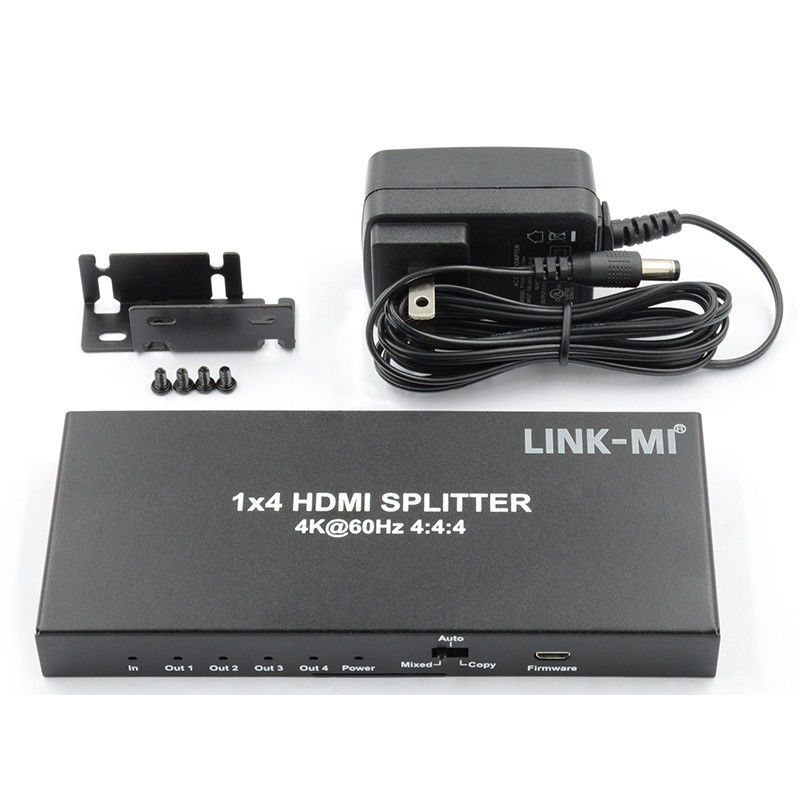 HDMI 2.0 HDMI Extender Splitter 60Hz 1x4 Apoyo 3D 18G HDR 1 en 4 División AV