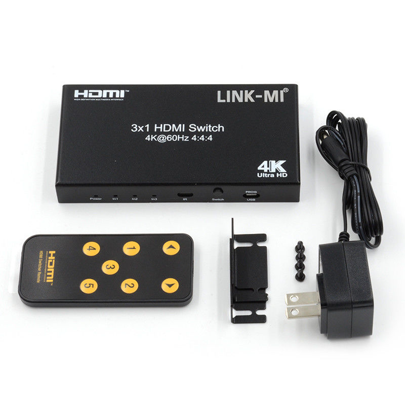 3X1 HDMI 2.0 Switch Hd Matrix Switcher 3 X 1 Hdmi Switch 3 puertos Hdmi Switch 1080P 20m