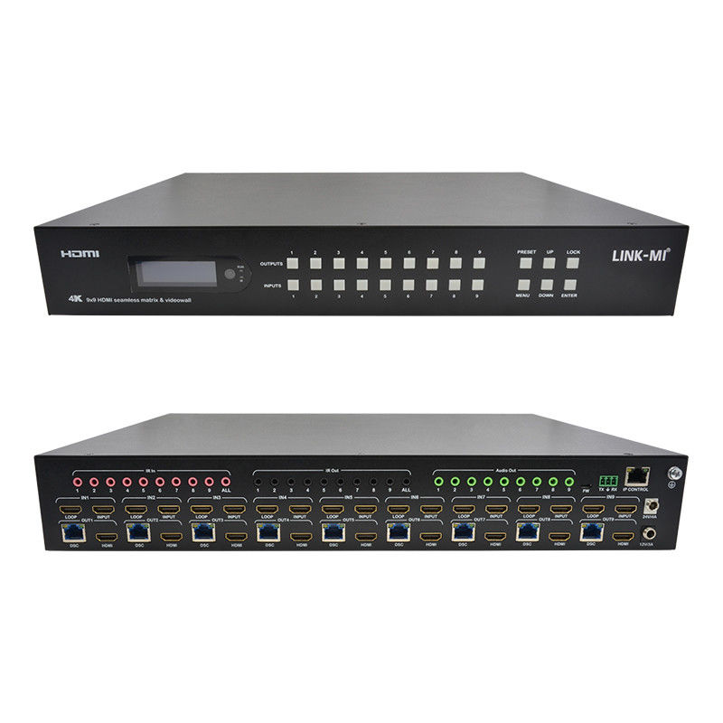 9x9 70M HDMI Procesador de pared de vídeo Hdmi Splitter 3x3 4K HDMI Extensor de matriz
