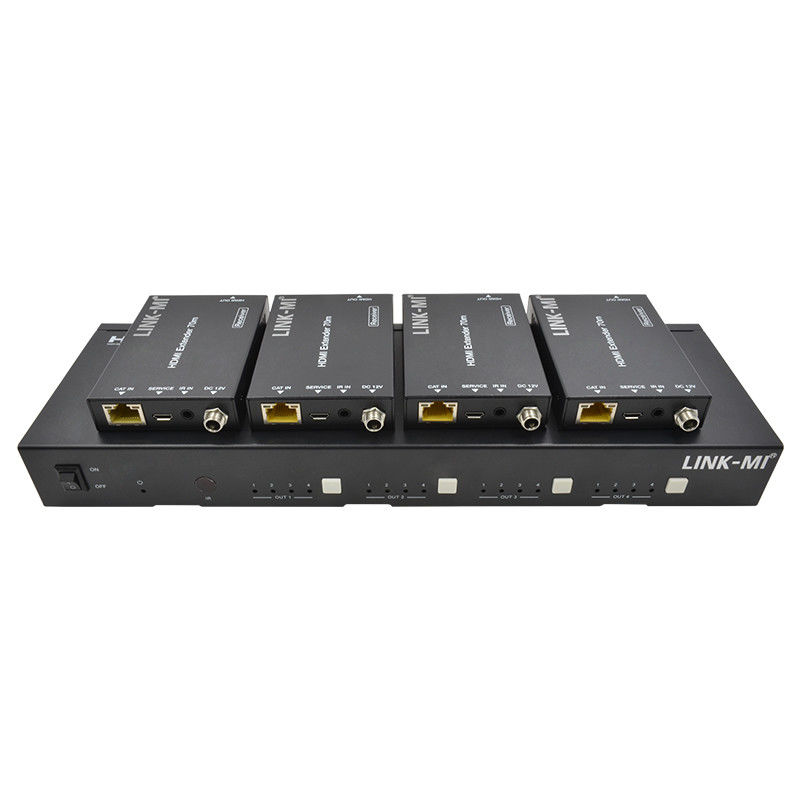 70M 4X4 HDMI Matrix con función de matriz IR 18Gbps 4K@60Hz HDMI 2.0b POC