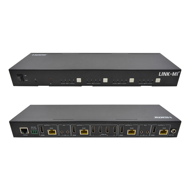 70M 4X4 HDMI Matrix con función de matriz IR 18Gbps 4K@60Hz HDMI 2.0b POC