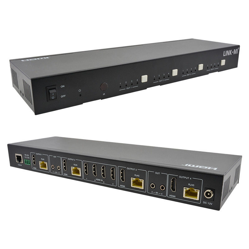 70M 4X4 HDMI Matrix con función de matriz IR 18Gbps 4K@60Hz HDMI 2.0b POC