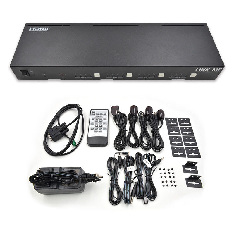 70M 4X4 HDMI Matrix con función de matriz IR 18Gbps 4K@60Hz HDMI 2.0b POC