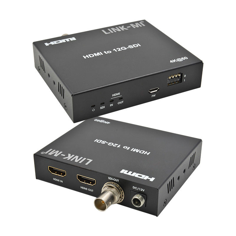 Convertidor HDMI a SDI de 4K con soporte de bucle 12G 4K@60Hz EDID Max 120m