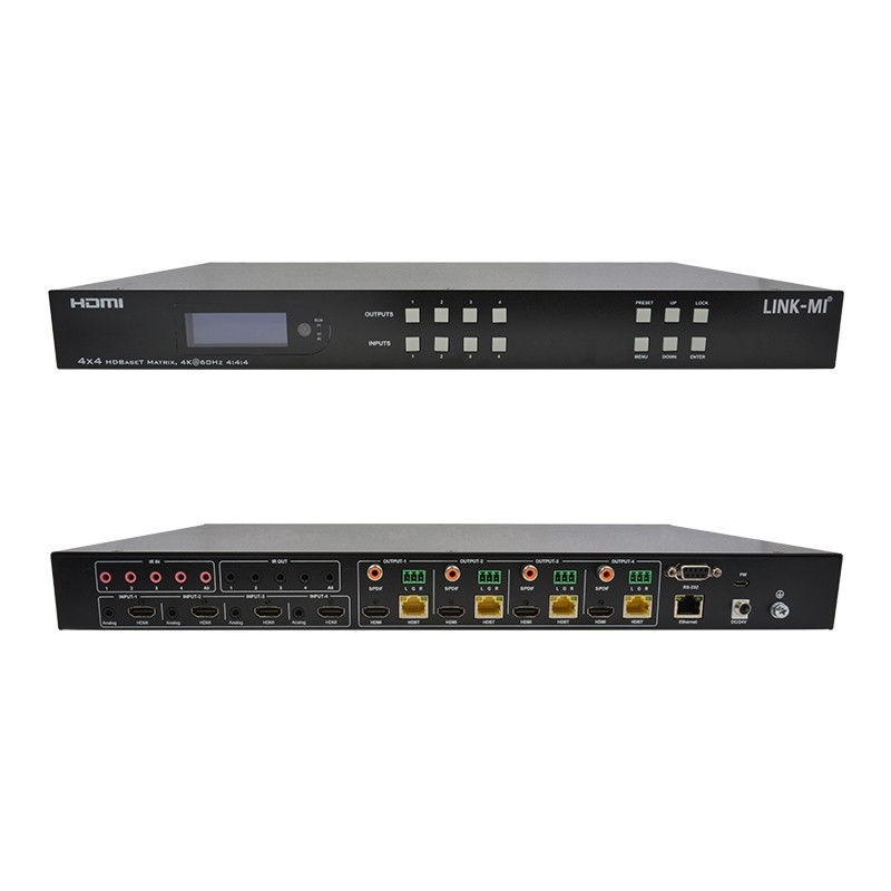 70m 4x4 HDMI Conmutador de matriz de audio con 4 HDMI Loop Out para 4 puertos de video