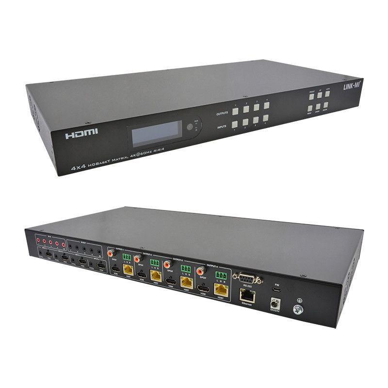 70m 4x4 HDMI Conmutador de matriz de audio con 4 HDMI Loop Out para 4 puertos de video