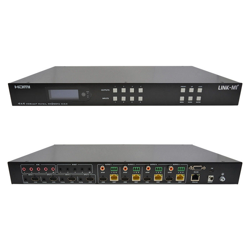 70m 4x4 HDMI Conmutador de matriz de audio con 4 HDMI Loop Out para 4 puertos de video