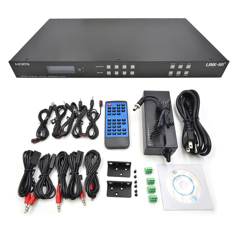 70m 4x4 HDMI Conmutador de matriz de audio con 4 HDMI Loop Out para 4 puertos de video