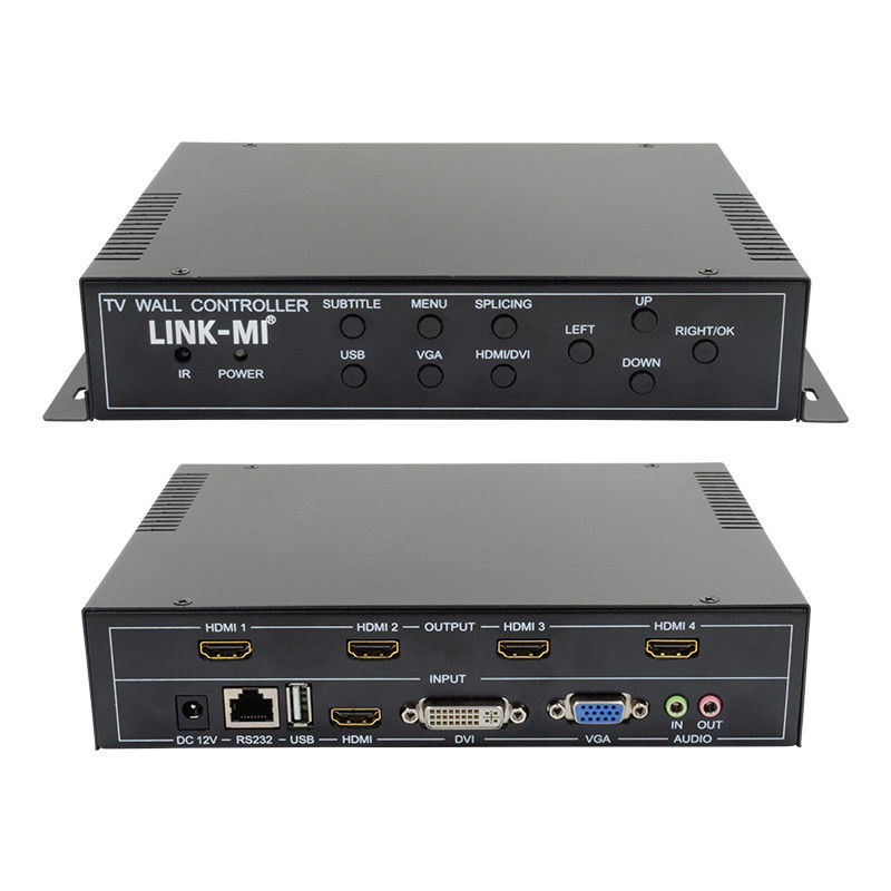 2X2 HDMI Controller de pared de vídeo Apoyo 1X4 1X3 1X2 TV Splicing Box para 4 pantallas