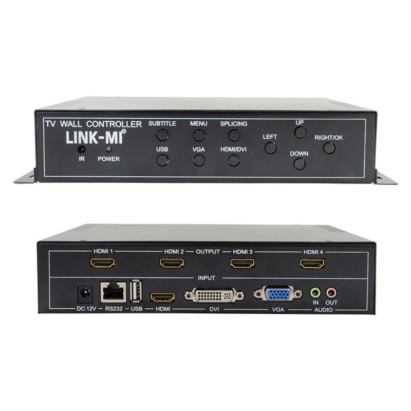 2X2 HDMI Controller de pared de vídeo Apoyo 1X4 1X3 1X2 TV Splicing Box para 4 pantallas