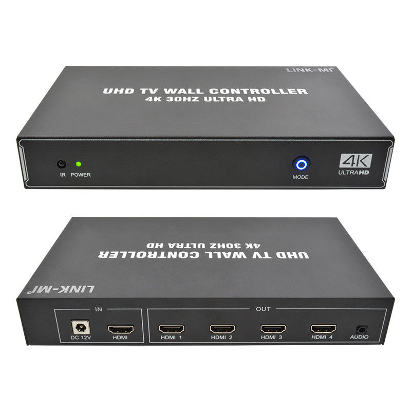 1X4 1X3 1X2 4K controlador de pared de video 30Hz 4 canales HDMI TV Procesador de pared de video 2x2