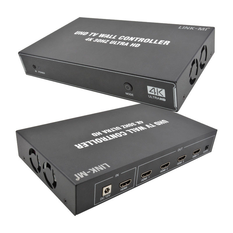 1X4 1X3 1X2 4K controlador de pared de video 30Hz 4 canales HDMI TV Procesador de pared de video 2x2