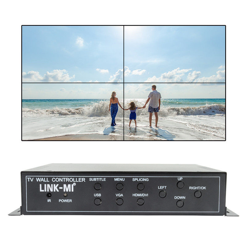 2X2 HDMI Controller de pared de vídeo Apoyo 1X4 1X3 1X2 TV Splicing Box para 4 pantallas