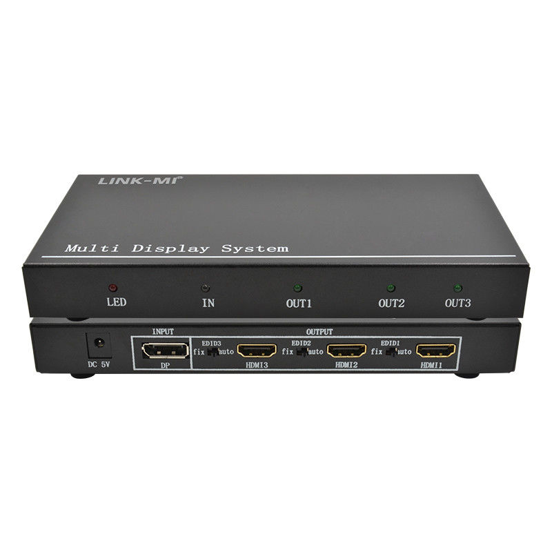 5760x1080 UHD 1X3 controlador de pared de video procesador de pantalla múltiple 1 DP en 3 salida HDMI