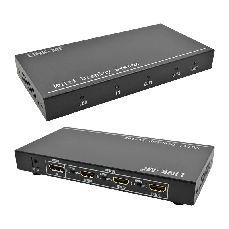 5760x1080 UHD 1X3 controlador de pared de video procesador de pantalla múltiple 1 DP en 3 salida HDMI