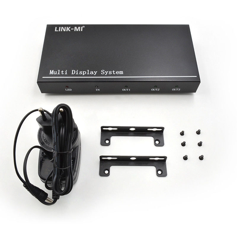 5760x1080 UHD 1X3 controlador de pared de video procesador de pantalla múltiple 1 DP en 3 salida HDMI