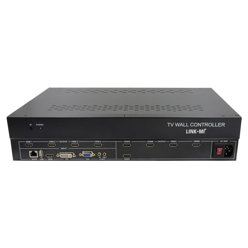 9 canales de control de pared de video HDMI 3X3 Zoom Subtítulos Control de pantalla múltiple para publicidad