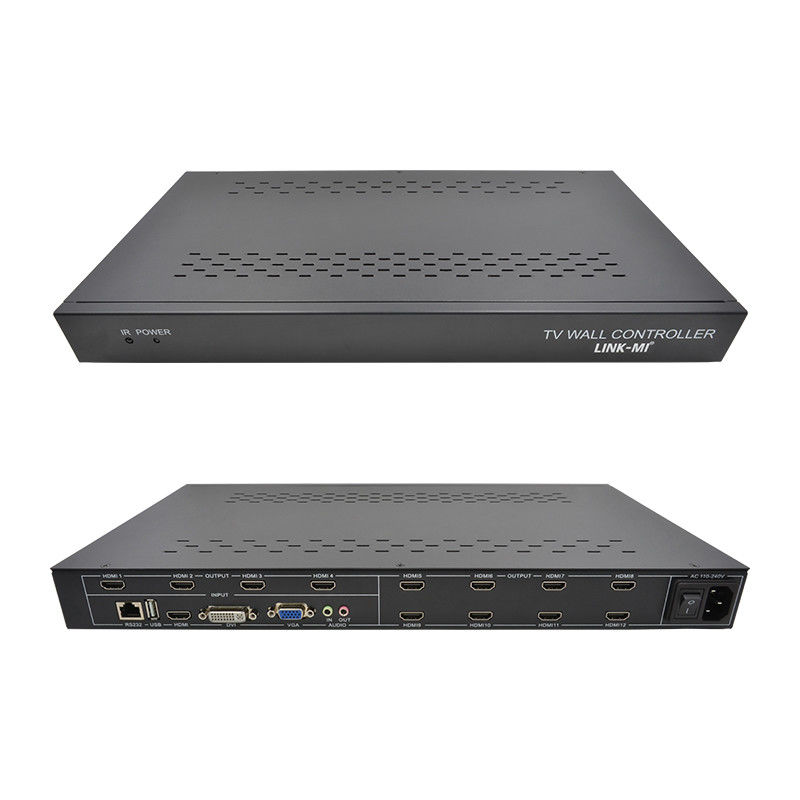 12 canales 3x3 2x2 controlador de pared de TV 3x4 controlador de pantalla de pared de video 3.5mm