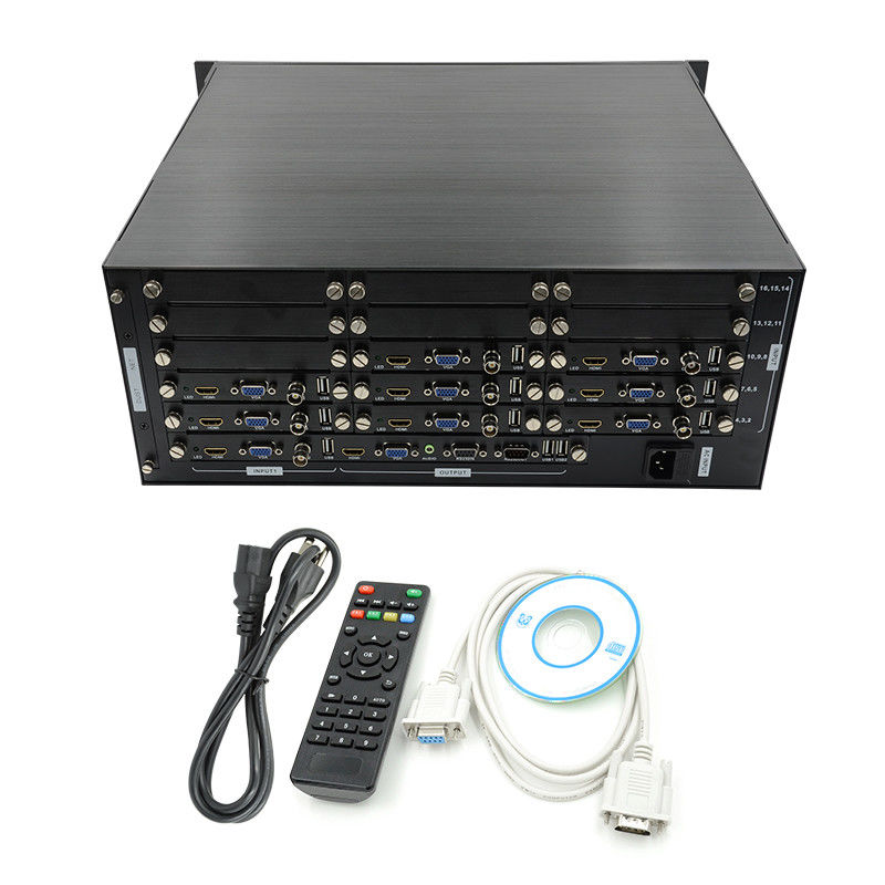 16 canales de vídeo HDMI Multi Viewer VGA BNC Entrada de señal 1080P 16X1 Switch HDMI