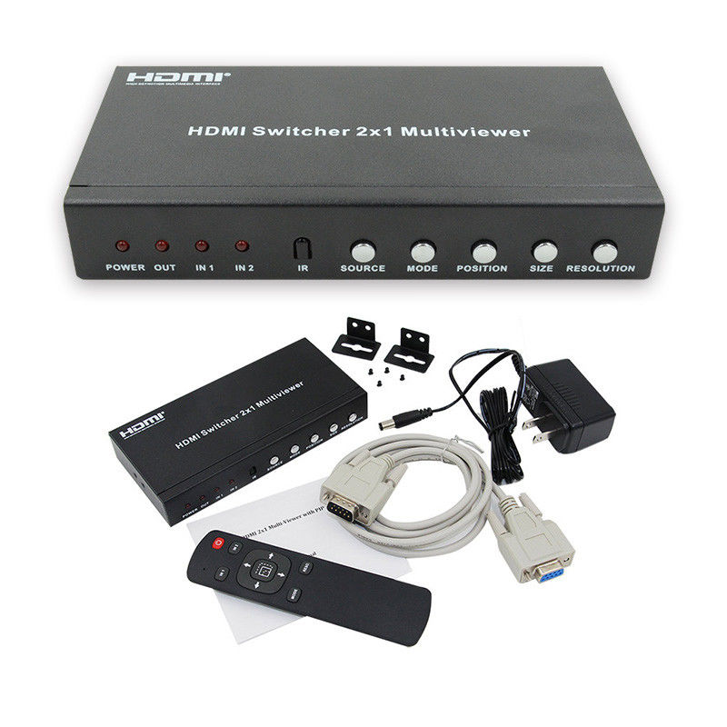 225MHz HDMI Quad Screen Splitter HDMI 2x1 Multiviewer con PIP 2 en 1 salida