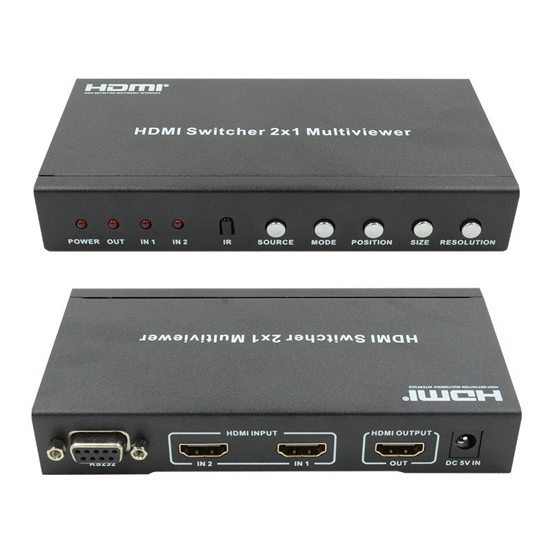 225MHz HDMI Quad Screen Splitter HDMI 2x1 Multiviewer con PIP 2 en 1 salida