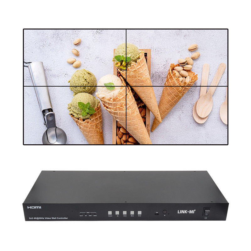 Controlador de matriz de pared de video 4K 2x2 1x4 4x1 10x10 pantalla de empalme USB tipo C DVI
