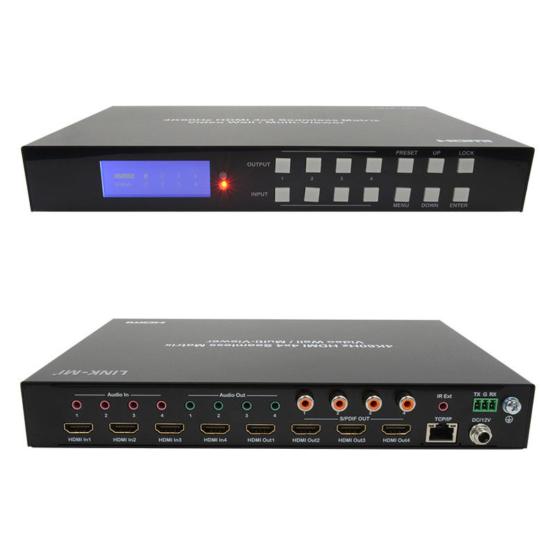 60Hz 4X4 4K controlador de pared de video 4X1 2x2 controlador de pared de TV con interruptor de matriz sin fisuras