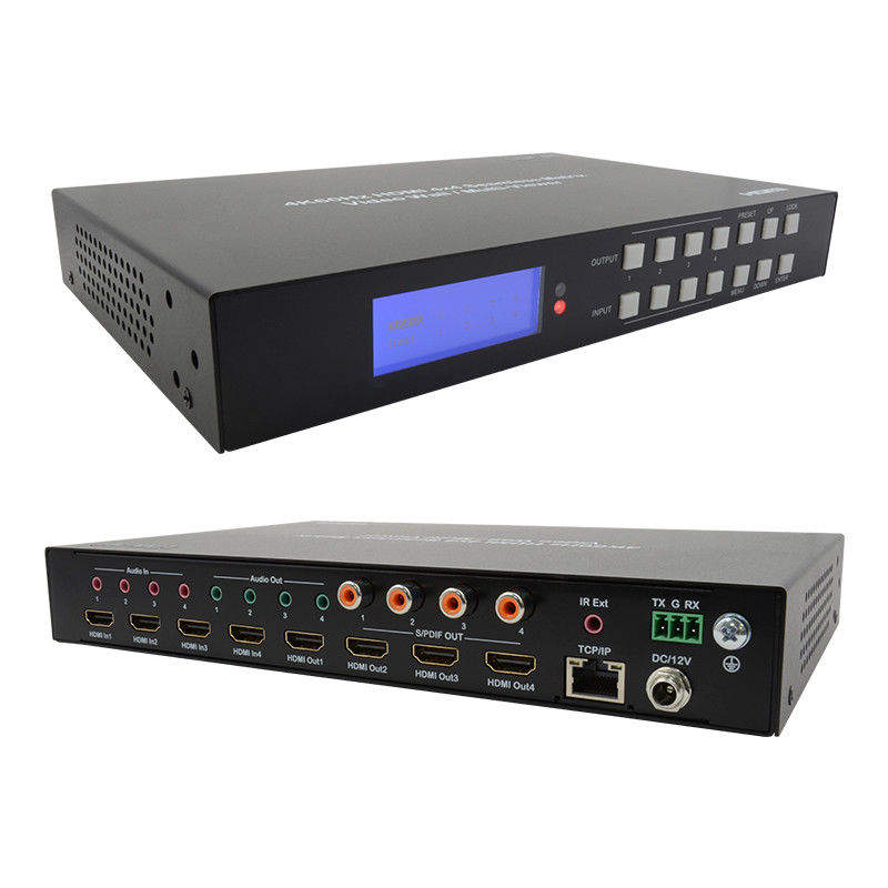 60Hz 4X4 4K controlador de pared de video 4X1 2x2 controlador de pared de TV con interruptor de matriz sin fisuras