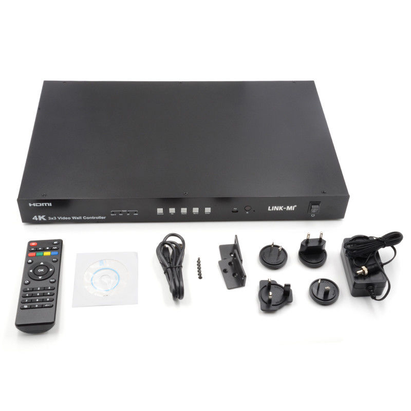 Control de pared de vídeo 4K Ultra HD HDMI DP 3x3 Procesador de pared de vídeo VGA USB tipo-C