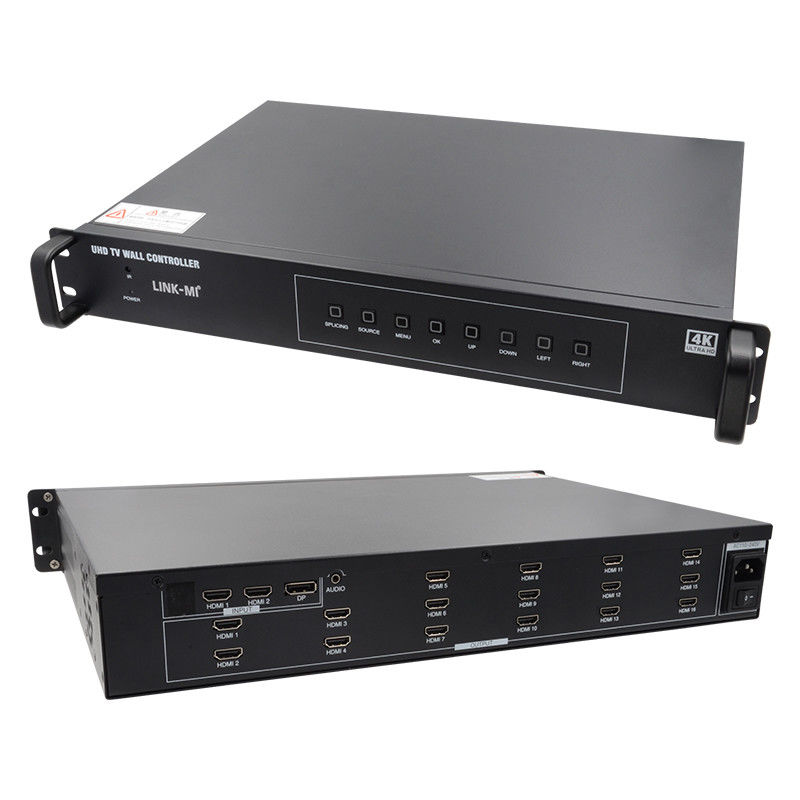 Control de pared de vídeo 4K 4X4 HDMI 16 Salidas HDMI Rotación de imagen Procesador de pared de vídeo