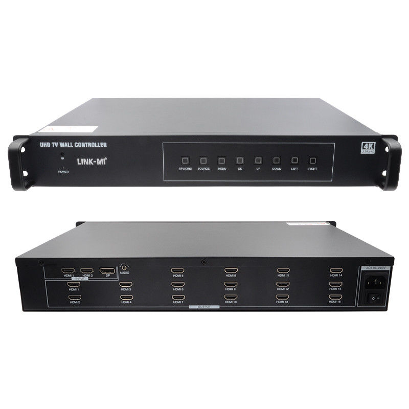 Control de pared de vídeo 4K 4X4 HDMI 16 Salidas HDMI Rotación de imagen Procesador de pared de vídeo