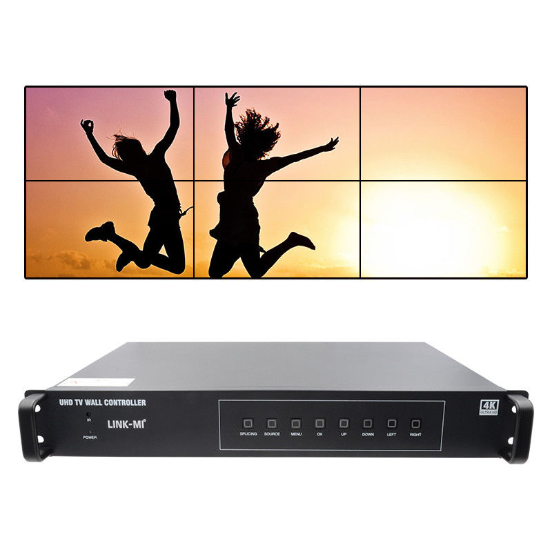 Control de pared de video 2X3 HDMI 4K 1x4 1X3 1X2 Procesador de pared de TV para 6 pantallas