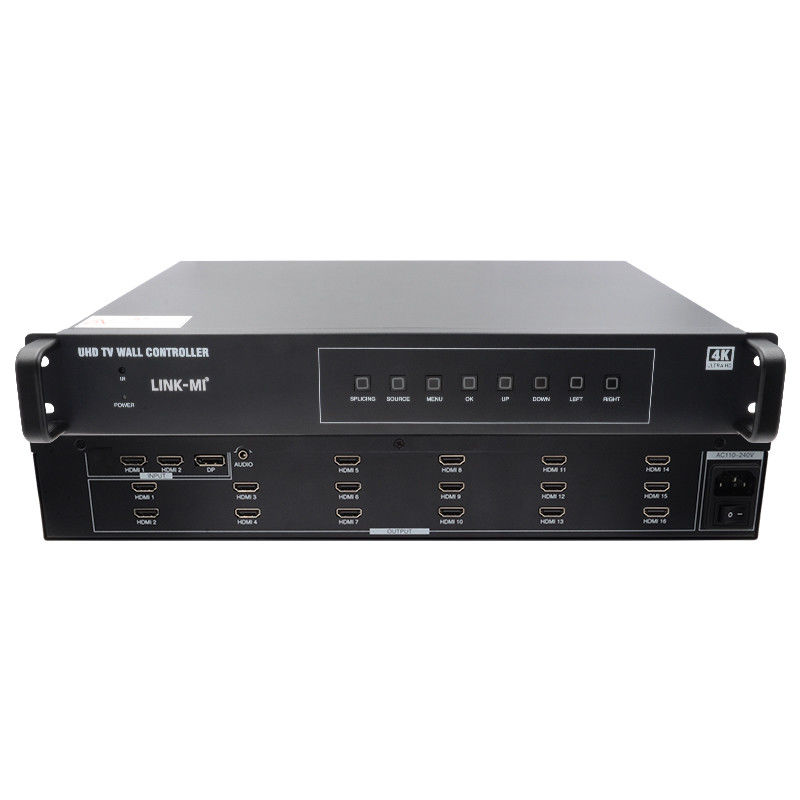 Control de pared de vídeo 4K 4X4 HDMI 16 Salidas HDMI Rotación de imagen Procesador de pared de vídeo