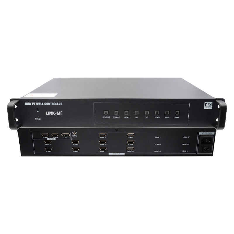 4K Splitter de pared de vídeo HDMI1 2x5 Splicing HDMI2.0 HDMI1.4 DP Entrada 4K@60Hz 4:4:4