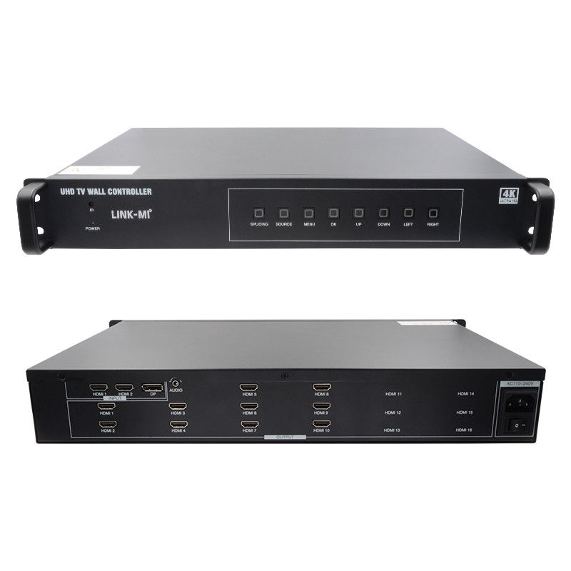 4K Splitter de pared de vídeo HDMI1 2x5 Splicing HDMI2.0 HDMI1.4 DP Entrada 4K@60Hz 4:4:4