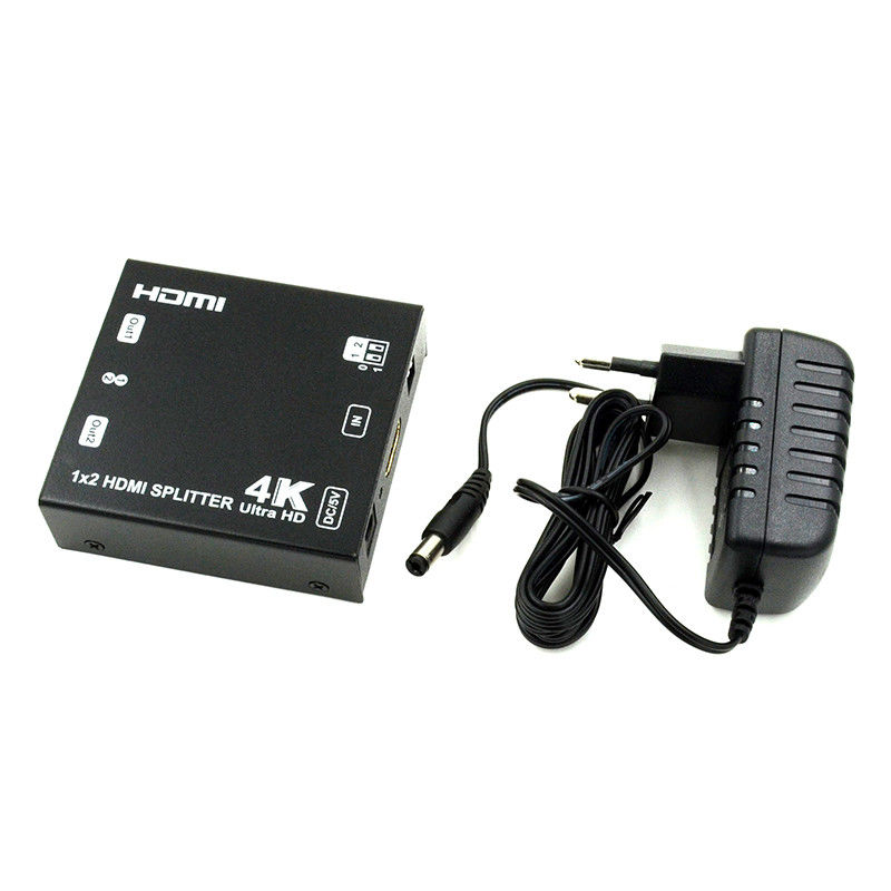 1X2 4K HDMI Extender Splitter Apoyo 4K2K EDID 3D 2 puertos Video Splitter