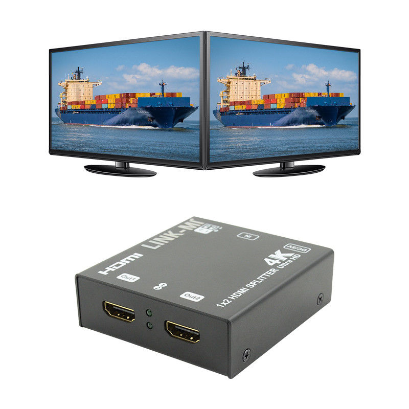 1X2 4K HDMI Extender Splitter Apoyo 4K2K EDID 3D 2 puertos Video Splitter
