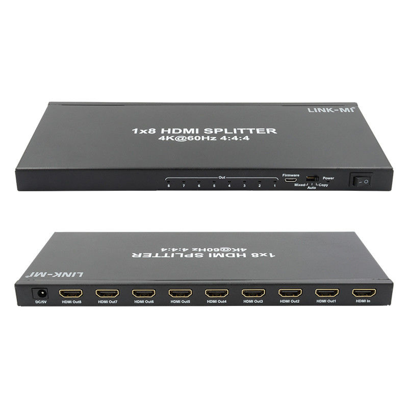 1/8 4K HDMI Splitter 1 en 8 fuera 60Hz 3D 18G Video Audio Splitter para 8 pantallas