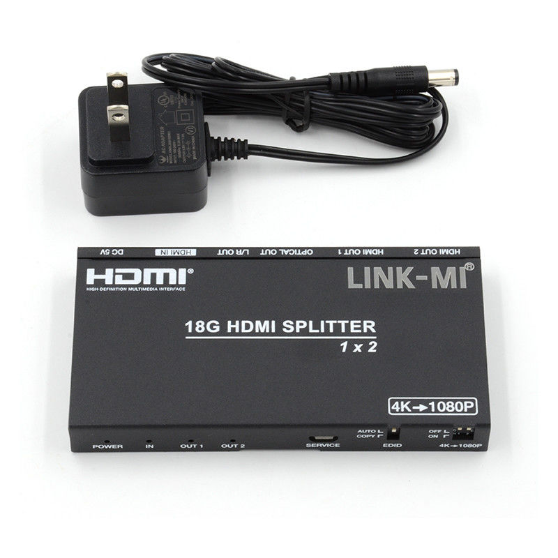 4K 2.0b 2 puertos HDMI Splitter 4 HDCP 2.2COPY AUTO EDID Hdmi Extracto de audio y video
