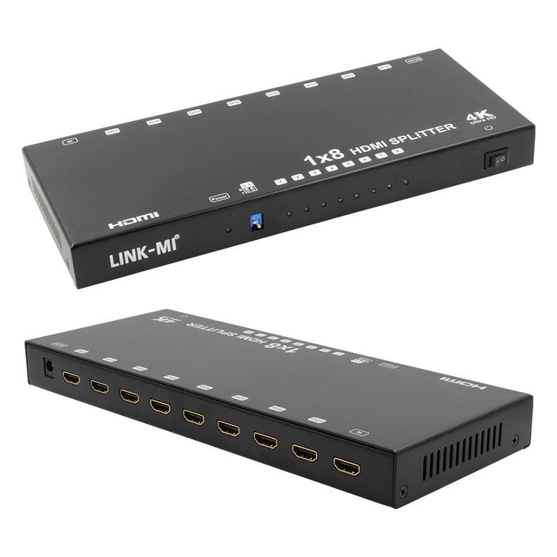 8 puertos 4K HDMI Splitter Video Splitter 3d EDID 1 en 8 Duplicador para 8 televisores