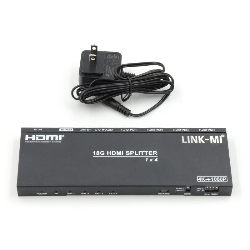4K 1X4 Multi HDMI Splitter EDID analógico óptico HDMI2.0b 4 puertos Video Splitter
