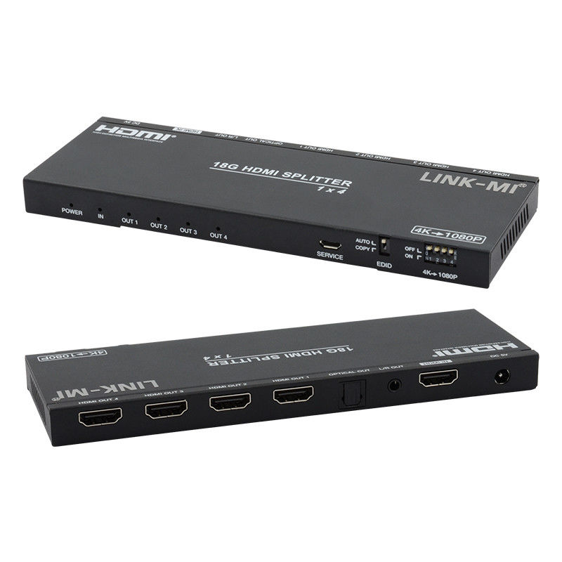 4K 1X4 Multi HDMI Splitter EDID analógico óptico HDMI2.0b 4 puertos Video Splitter