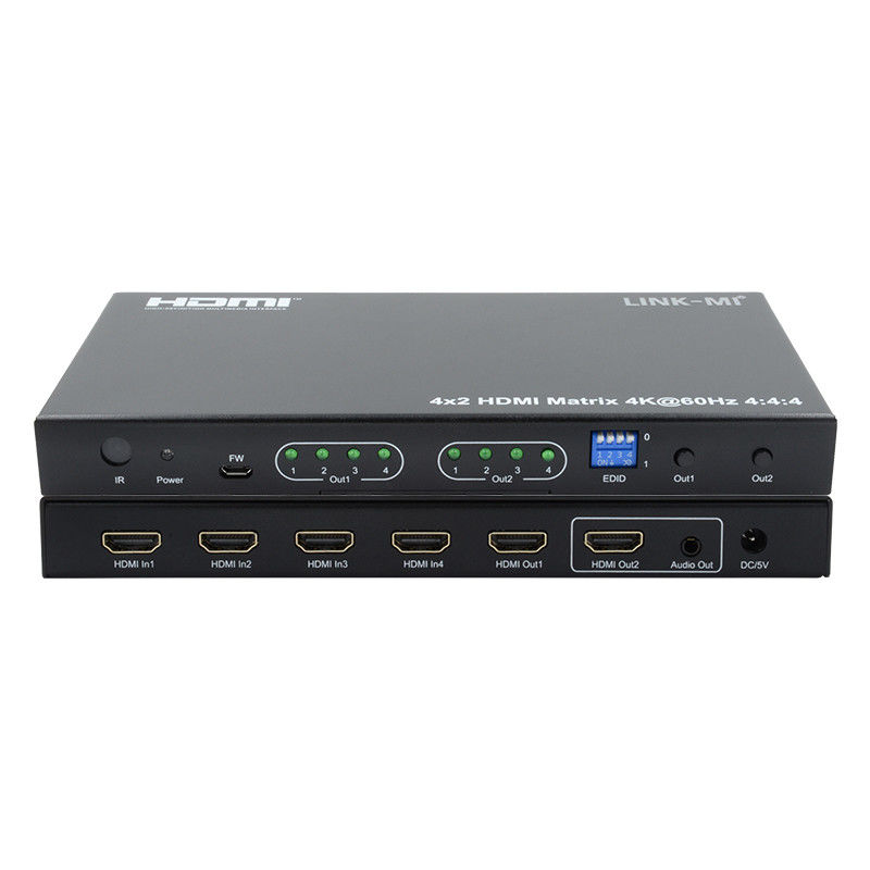 Se trata de un sistema de transmisión de datos de alta velocidad.44 18Gbps HDCP2.2 4 en 2 fuera conmutador de vídeo HDMI