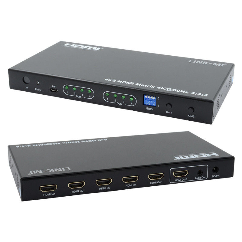 Se trata de un sistema de transmisión de datos de alta velocidad.44 18Gbps HDCP2.2 4 en 2 fuera conmutador de vídeo HDMI