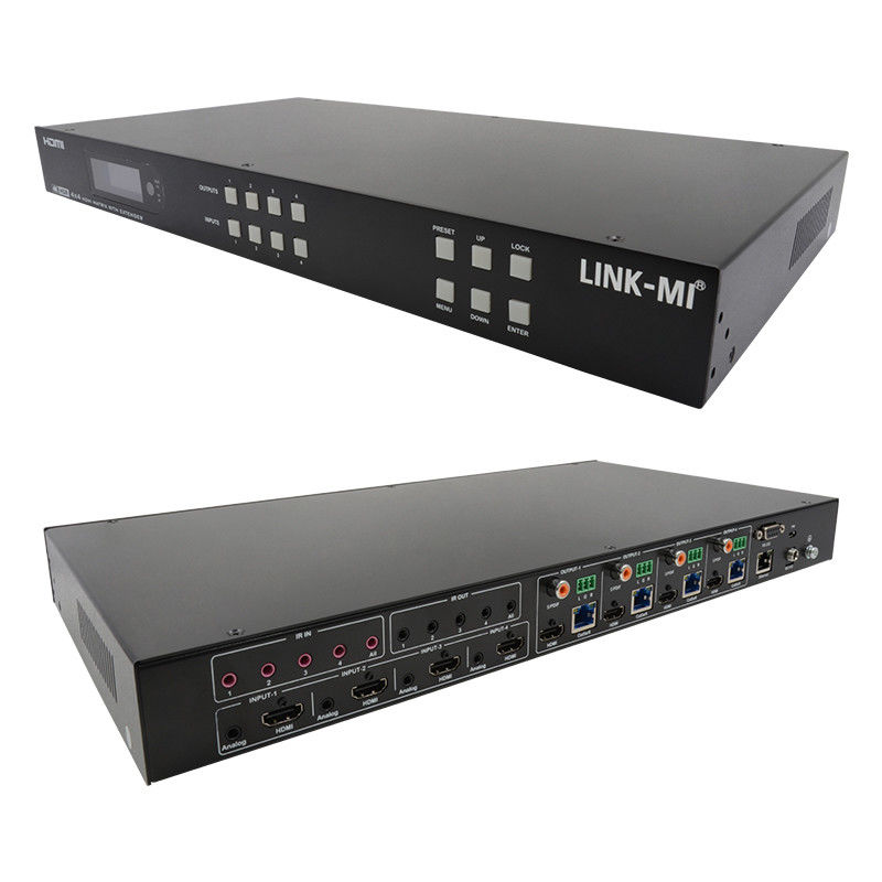 70m 4x4 HDMI Matrix Extender con 4 HDMI Loop Out 4K HDMI Switch de matriz