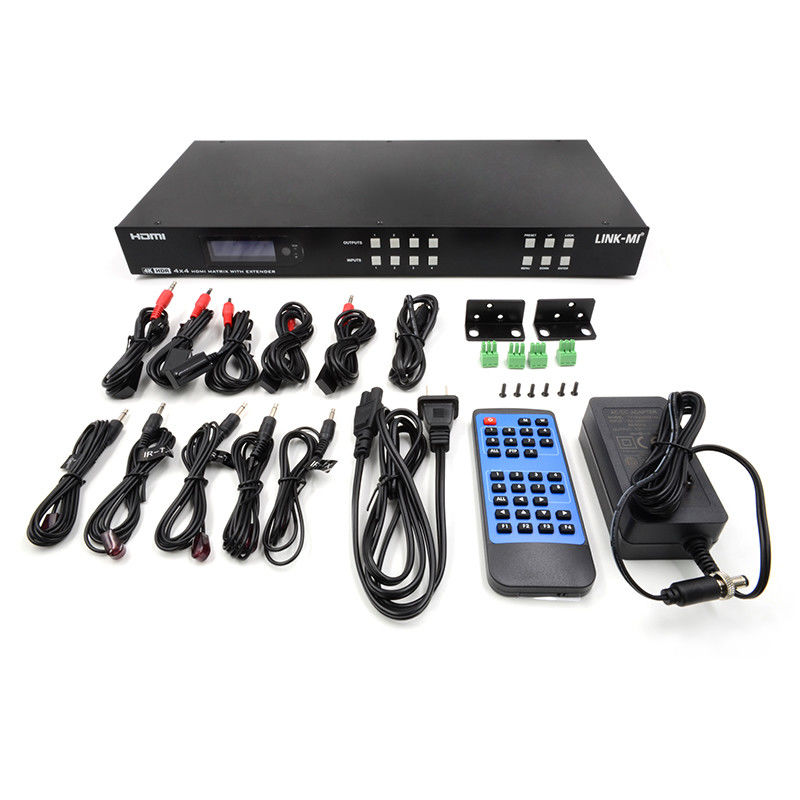 70m 4x4 HDMI Matrix Extender con 4 HDMI Loop Out 4K HDMI Switch de matriz