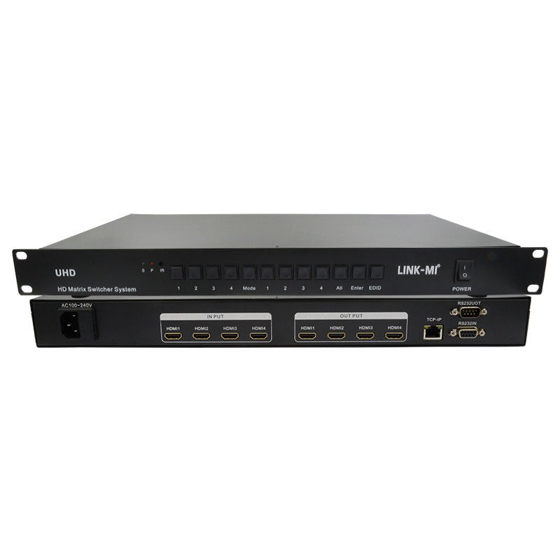 Sistema de conmutador de matriz 4X4 HDMI 4K HDMI Conmutador de video Soporte RS232 TCP/IP