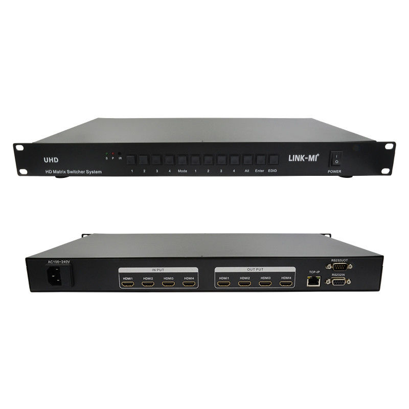 Sistema de conmutador de matriz 4X4 HDMI 4K HDMI Conmutador de video Soporte RS232 TCP/IP