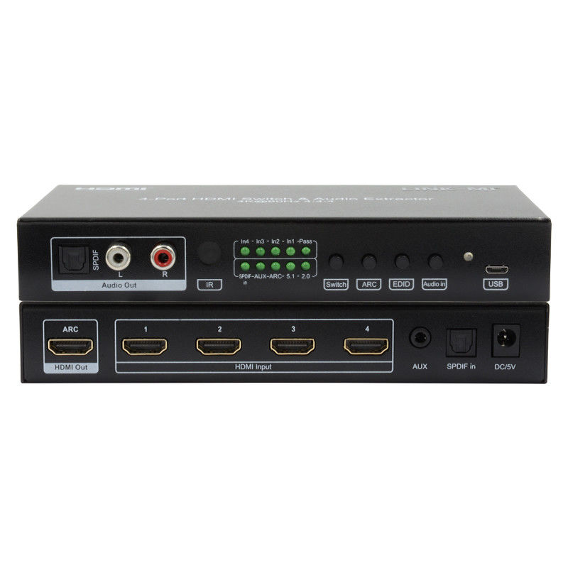 4X1 Video HDMI Switch 2.0 Switch 4K@60hz YUV4:4Suporte para ARC, CEC y HDR