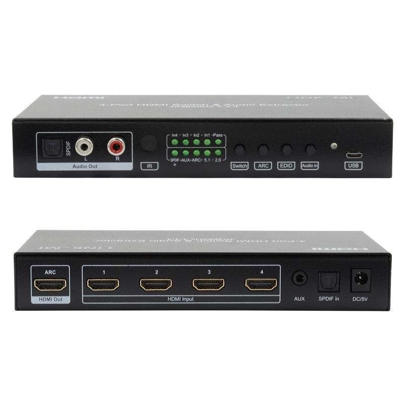 4X1 Video HDMI Switch 2.0 Switch 4K@60hz YUV4:4Suporte para ARC, CEC y HDR